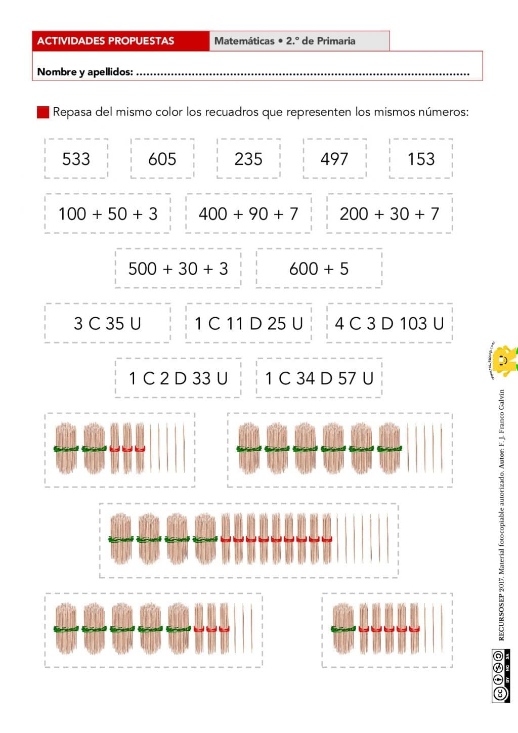 Actividades Matematicas Primaria Numeracion Abn Nivel