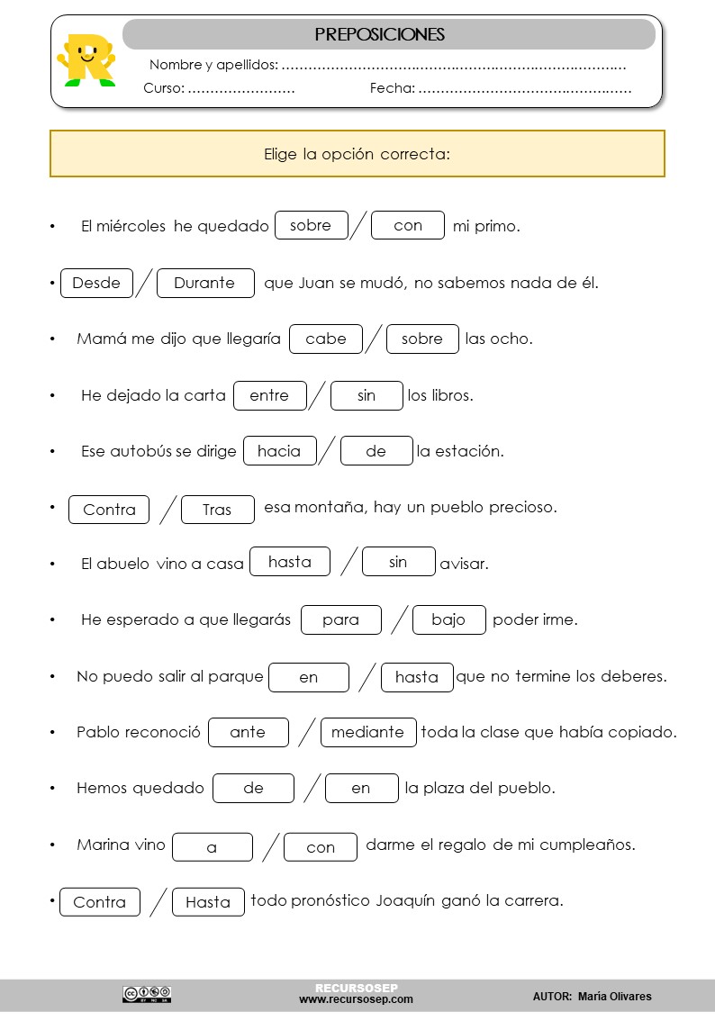 Preposiciones