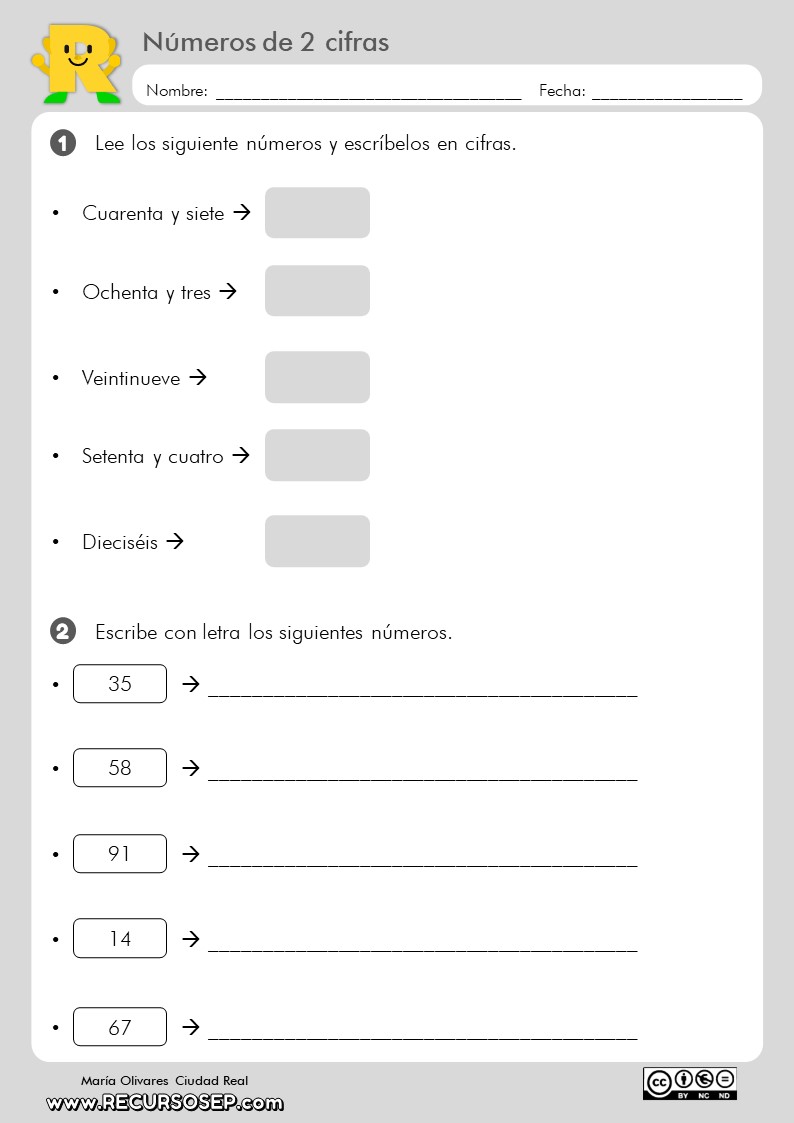 núemros de 2 cifras 1